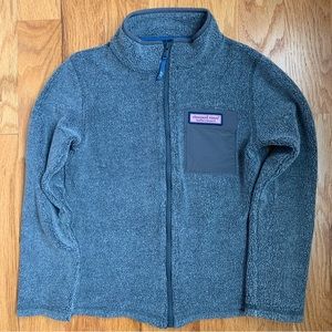 Vineyard Vines Boys Gray Full Zip Fleece Size Small
